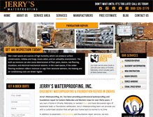 Tablet Screenshot of jerryswaterproofing.com